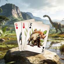 1 Set Jurassic Dinosaur Series Playing Cards, Dreamy And Thrilling, Combining Mysterious Background And Cute Messengers, Unexpected Magic Surprises In Every Game, Essential For Leisure And Entertainment - Apricot - View 6