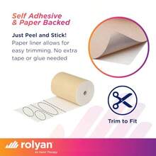 Rolyan Moleskin Strips and Rolls 3" x 5 Yards Splint Brace and Support Padding Strips for Skin Protection Soft Friction Reducing Padding Material Paper Backed Self-Adhesive Fabric - 3 x 5 yardas - Ver 3