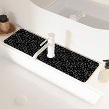 1pc, Sink Faucet Suction Pad, Drainage Pad, Kitchen, Bathroom Sink, Countertop, Drainage Pad, Diatomite Washbasin, And Cuttable Quick-Drying Pad. - Multicolor - View 16