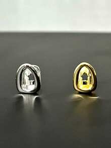 RACHELZ嘻哈风单颗镂空牙套，男女通用，简约亮面牙套，饰品，角色扮演，圣诞礼物 - 金色1 - 查看 3