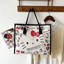 SANRIO 卡通帆布手提包，大容量手提包，学生通勤可爱单肩包，少女卡通手提包，学生必备 - A - 查看 3