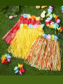 Bộ 5/10 váy cỏ Hawaii, váy cỏ nhiệt đới Hawaii, váy cỏ Hawaii kiểu đầm, váy đi biển mùa hè, quà tặng tiệc Hawaii, trang trí tiệc, váy cỏ, biểu diễn múa váy cỏ, kèm vòng hoa, váy cỏ, đồ dùng tiệc Hawaii, tiệc bãi biển nhiệt đới. - nhiều màu - Xem 3