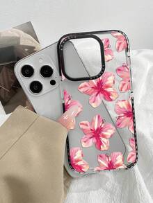 1 Peça Capa de Telefone à Prova de Choque com Estampa Transparente de Girassol e Abelha Bicolor na Moda, Adequada para iPhone11 12 13 14 11Promax 12Promax 13Promax 14Promax XR 15 15PRO 15PROMAX 16 16PRO 16PROMAX - Multicolorido - Visão 3