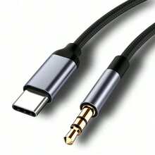 1pc 3.5mm Audio Cable, Type-C To 3.5mm Jack Adapter Cable, Compatible With Speakers, Cars, Type-C To 3.5mm Mobile Phone Accessories, USB-C Adapter Cable - Multicolor - View 3