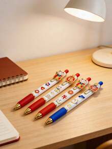 2张/1张中国风金箔招财猫舞狮图案防水耐用美观贴纸，适用于DIY手机壳、笔记本电脑、笔记本、文具、剪贴簿、日记本和个性化学习用品 - 方形 - 查看 4