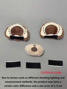 2/3pcs Detachable Cute Dog Ear / Bear Ear / Cat Ear With Bow Motorcycle/Electric Bike Helmet Decorative Accessories - Multicolor - View 7