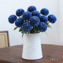 Artificial Chrysanthemum Festive Faux Flower Decoration For Home Holiday Decor - 深藍色 - 查看 4