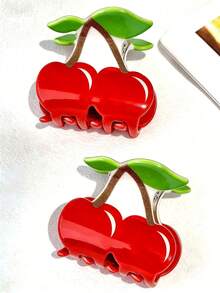 2个可爱水果向日葵小发夹，适合日常外出和度假，可作礼物 - 彩色 - 查看 13