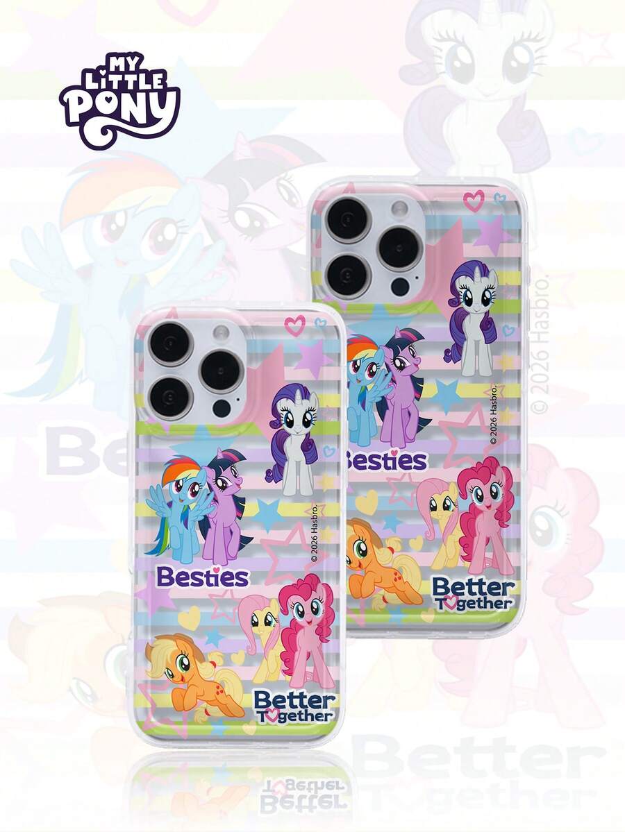 Hasbro MY LITTLE PONY 官方正品卡通少女手机壳,透明款,适用于苹果 iPhone 17、17 Air、17 Pro、17 Pro Max、11、12、13、14、15、16 Pro、16 Pro Max、14 Plus、15 Plus、16 Plus、15 Pro Max、16 Pro、16 Pro Max、XR、XS Max - 透明5 - 查看 1
