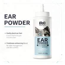 PC Petclear 宠物耳毛清洁粉 | 宠物耳部护理用品，有效去除多余耳毛，蕴含清新配方，有效去除异味，适用于犬猫。本产品专为宠物耳部清洁而设计，可轻松去除多余耳毛，同时蕴含清新成分，有助于减少耳部异味。产品尺寸：长约18厘米/7.09英寸，宽约5厘米/1.97英寸。 - 白色 - 查看 5