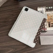 波点图案一体式翻盖平板电脑保护套，带笔槽，兼容 iPad 10.9/10.2/ Air 第五代/Pro 11/第十代/9.7/Air 2/（第七代）/（第八代）/ Air 4/5/ Pro 11/ 第十代 10.9 英寸 2022 款智能保护套/ Air 13(M3 2025)/ Air 11(M3 2025)/ Air 11(M3 2025)/ 11(A16 2025)，具备自动休眠/唤醒功能，时尚平板电脑配件，兼容小米 5/5PR/6/6PRO/7/7PRO/Galaxy Tab S10+/S9/A9。 - 彩色 - 查看 5