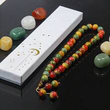 33pcs 10mm Agate Beads Rosary, Suitable For Men And Women, Ramadan Gift, Comes With Elegant Gift Box - Green - View 8