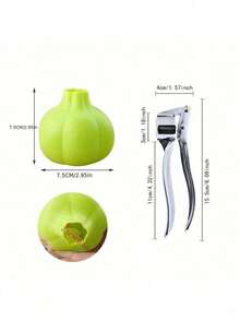 1pc Premium Aluminium Alloy Garlic Press - Easy Garlic Chopper And Ginger Crusher, Easy To Clean Kitchen Tools, Durable Garlic Chopper For Daily Cooking - Multicolor - View 10