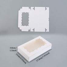 6/12pcs Kraft Paper Gift Box With Transparent Display Window, Mini Gift Boxes For Birthday, Graduation, Weeding Party Favors Present Packaging Boxes - Multicolor - View 5