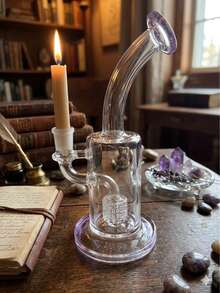 Retro Lab Style Glass Candle Holder, Scientific Inspired Tabletop Candle Ornament - B - Xem 2