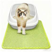 Thảm lót khay vệ sinh chống thấm nước tiểu hai lớp. Thiết kế dạng tổ ong hai lớp giúp bạn thu gom chất thải. Bạn chỉ cần nhấc thảm lên, toàn bộ chất thải sẽ rơi xuống, sau đó đổ lại vào khay vệ sinh để . - màu xanh lá - Xem 3