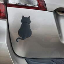 3D Cat Metal Car Emblem Cute Cat Car Decorations Waterproof Bumper Stickers Funny Rear Tailgate Emblem Universal Automotive Exterior Accessories For SUV Truck Motorcycle Black - 黑色 - 查看 4