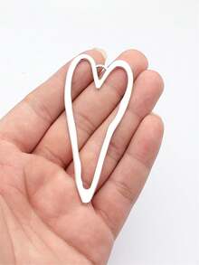 2pcs 84x37mm Hollow Heart Shaped Pendant, DIY Jewelry Making Necklace, Keychain, Phone Strap, Bracelet Craft Accessories - Hollow Heart - View 10