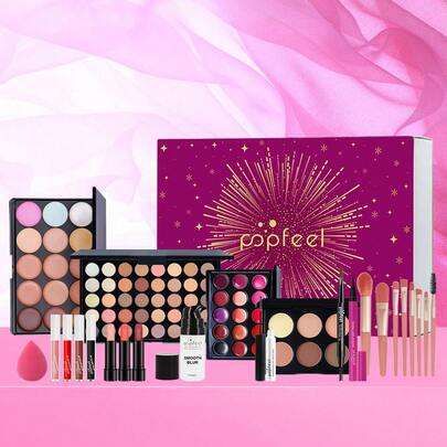  Bộ trang điểm dưỡng ẩm lì POPFEEL, thiết yếu cho người mới bắt đầu, lựa chọn quà tặng hoàn hảo cho các dịp lễ!