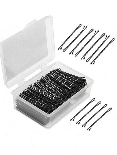 50/100 chiếc kẹp tóc kèm hộp đựng, kẹp tóc chống trượt phù hợp với nhiều kiểu tóc, phụ kiện tóc nữ, dụng cụ làm đẹp du lịch mùa thu, phụ kiện uốn tóc nữ.