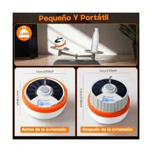 4 Solar-Powered Rechargeable Lights, 150W Retractable Emergency Light - Default - View 6