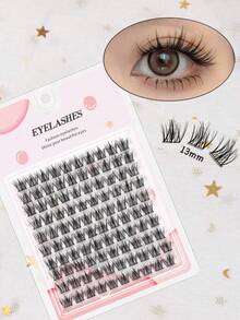 100pcs C-Curl Fluffy False Eyelashes Extension Set, Thick & Voluminous Cat Eye & Cluster Design, Segmented For DIY Makeup, Suitable For Beginners, Reusable Lash Clusters For Daily, Party, Valentine's Day, Travel, Photography, Holiday Makeup - C - 查看 4