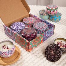 9件套香氛蜡烛礼盒,大豆蜡礼盒,浪漫圣诞礼盒,适合作为生日和婚礼礼物 - 多色 - 查看 10