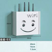 Caja de almacenamiento para router WiFi inalámbrico, caja de almacenamiento de gran capacidad y multicapa, caja para cables de router montada en la pared, organizador con soporte para teléfono, soporte de escritorio para teléfono - Multicolor - Ver 10