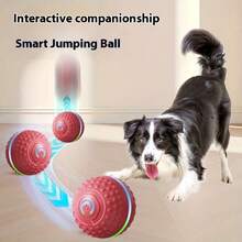 1pc Automatic Bouncing Ball Pet Toy, Smart Dog Jumping Ball, USB Rechargeable, Suitable For Small & Medium Dogs Indoor/Outdoor Play - Multicolor - View 4