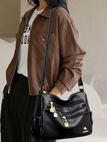 High Quality Leather Luxury Handbags Ladies Bag Designer Shoulder Crossbody Bags For Women 2026 New - Black - View 12