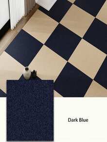 Non-Slip Office Carpet, Suitable For Carpeted And Tiled Areas; Durable Anti-Dirt Square Carpet With Self-Adhesive Backing, Washable - Includes DIY Square Carpet Adhesive - D - View 4