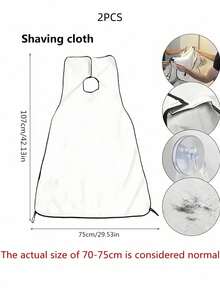1pc/2pcs/3pcs 60cm Waterproof Reusable Hairdressing Apron, Salon Protective Cape For Men & Women, Christmas Gift, Holiday Party, Trimming & Styling, Professional Home Hairdresser, Unisex Salon Accessory - A - View 12