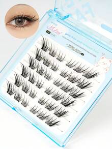 无需胶水 – 36片自粘式狐狸眼簇状假睫毛，CC卷翘加长款，可重复使用且轻盈，打造魅惑妆容，灵感源自苏妲姬睫毛簇，睫毛簇，单根假睫毛，睫毛，假睫毛 - C - 查看 6