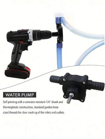 1 Set Manual Siphon Pump, No Battery Required. Portable Hand-Operated Quick Water & Oil Pump With Fittings Suitable For Gardening, Construction And Agriculture. Durable Multi-Liquid Pump For Wells, Ponds, Basements, Barrels, Drills, Electric Pumps, Manual Pumps And Water Transfer Pumps (Accessories Included, Excluding Hose)