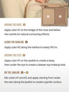 3CE Dual-Tone Soft Brown Contour Palette, Natural V-Shaped Sculpted Look, Smooth Blendable Powder, Long-Lasting Oil Control, Suitable For Beginners, Korean Cosmetics - Nâu nhạt - Xem 10