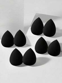 5pcs Multi-Functional Black Makeup Sponges, Foundation Blending Sponges, Liquid/Cream/Powder Seamless Smooth Makeup Sponges, Water Drop Shaped Makeup Sponges, Dry & Wet Use Makeup Tools, Professional Soft Concealer Sponges, Soft Makeup Sponge Set, Multi-Purpose Makeup Tools, Suitable For Foundation, Loose Powder - 彩色 - 查看 1