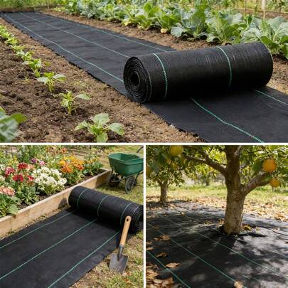 Outdoor Gardening Protective Thick & Dense PP Fabric, Breathable & Permeable For Vegetable Garden, Flower Pots, Ground Cover, Greenhouse Mats