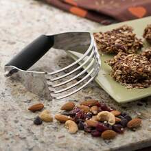 Dao cắt bánh ngọt 1 mảnh, dao trộn bột chuyên dụng làm bằng thép không gỉ, lưỡi dao dày và sắc bén, dao cắt bột dùng để cắt bơ làm bánh ngọt, dễ trộn, có thể rửa bằng máy rửa chén, (Màu đen) - Nhiều màu - Xem 1