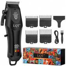 LQT 4件套/3件套/1件套男士理容套装 - 可充电理发器、胡须修剪器、电动鼻毛修剪器和电动剃须刀，无线多功能理容套装，USB充电，配有理容配件，是居家理发、胡须造型和个人护理的理想之选，父亲节好礼 - A - 查看 12