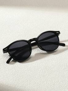 1副Y2K风格方形镜框时尚眼镜，可爱日常佩戴复古沙滩风男女通用 - 黑色 - 查看 2