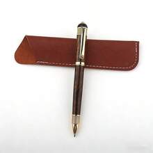 Luxury Vintage Wood Grain Ballpoint Pen Silver/Gold Metal Finish Business Office Signature Pen Gift For Colleagues Boss - Wood Grain Silver Clip - View 3