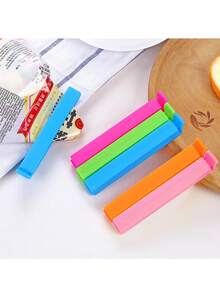 5/10pcs Colorful Sealing Clips, Portable Moisture-Proof Food & Snack Sealing Bags Clips, Plastic Kitchen Tool Accessories - Multiple Styles - View 4