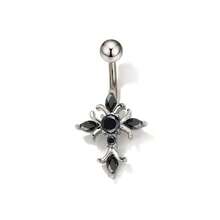 1 chiếc khuyên rốn hình thánh giá đính đá Zirconia thời trang, kiểu dáng gợi cảm và dễ thương dành cho phụ nữ mùa hè. - Nhiều màu - Xem 2