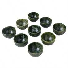 Xícara de chá de jade natural, feita à mão em pedra natural, perfeita para o chá Kung Fu. Esta xícara saudável é adequada para uso doméstico, na cozinha e no escritório, sendo um presente perfeito para mulheres, pais, familiares, amigos e apreciadores de chá. - Multicolorido - Ver 10