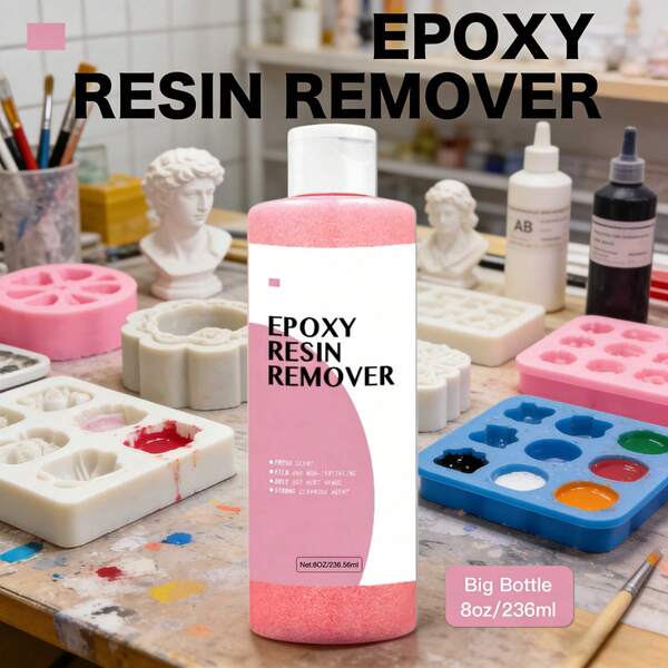 Epoxy Resin Cleaner & Remover, Comfortable Cleaning Agent For Removing Uncured Resin, Glue And Paint From Tools And Molds, Ideal For Artists And Crafters. Resin Remover Gel, Resin Cleaner, Epoxy Resin Remover