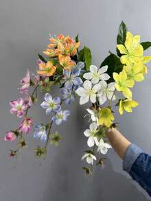 1pc/2pcs Artificial Jasmine Hanging Decor, Silk Flower Ornament, Lifelike As Real Flowers, Suitable For Balcony, Wedding, Home, Party, Graduation Ceremony, Vase, Spring Decoration, Wedding Accessories, Wedding Decor - Multicolor - View 8