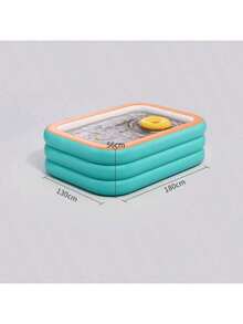 1 bể bơi bơm hơi, làm bằng PVC bền chắc, thích hợp sử dụng trong nhà và ngoài trời, có ghế ngồi tích hợp, quà tặng Giáng sinh & Halloween, bao gồm các phụ kiện bơi lội thú vị. - A - Xem 7