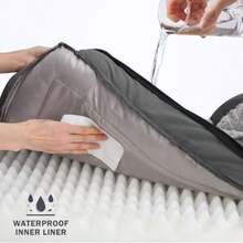 INVENHO Cama ortopédica para perros extra grandes sofá cama impermeable XXL para perros sofá cama de espuma para perros con funda extraíble lavable forro impermeable y parte inferior antideslizante - XXL 48 x 35 x 6,5 - Ver 3