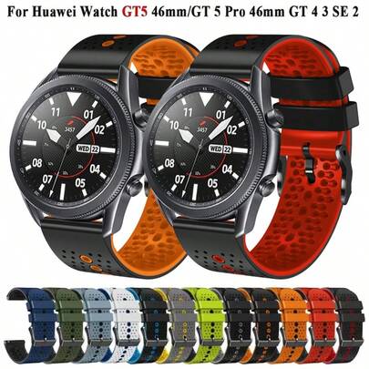 Dây đeo đồng hồ silicon lỗ tròn 22mm, phù hợp với Forerunner 255/265/745, Fenix Chronos, Venu 3/2, Active, Vivoactive 4, Watch 3/3 Pro/4 Pro/4, Watch GT 2/2e/Active/2 Pro/2 Pro EGC/3/Runner/3 Pro/3 SE/4, Galaxy Watch 46mm/Watch 4 45mm. Vừa khít với đồng hồ, thiết kế lỗ tròn ở giữa, chống nước và bền bỉ, dây đeo đồng hồ thể thao thông minh nhẹ thay thế.