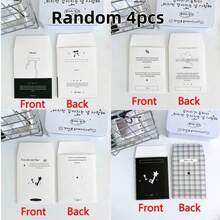 INS Style Clover & Bow Black And White Postcard/Greeting Card Envelope, Kraft Paper Card Packaging Supplies, Suitable For Back To School Season - Multicolor - View 12